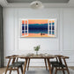 Sunset Lake Boat Silhouette Wall Art Canvas Office Home Room Framed 120x60cm