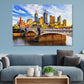 Princes bridge & Melbourne City Morning Sunrise Print 100% Australian Made Stretched Canvas Ready to Hang - AU-122