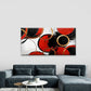 Abstract Red Black And Golden Wall Art Canvas Office Home Room Framed 120x60cm