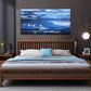 Abstract Seagull Blue Ocean Wall Art canvas office home room framed 120x60cm