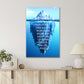 Motivation Poster, Iceberg Print 100% Australian Made 40x60cm Stretched Canvas Ready to Hang