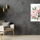 Couple Of Pink Flowers with Green Leaves Print 100% Australian Made 40x60cm Stretched Canvas Ready to Hang