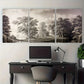 3pcs Black & White Trees Pond & Woods Metal Print Ready to Hang Art