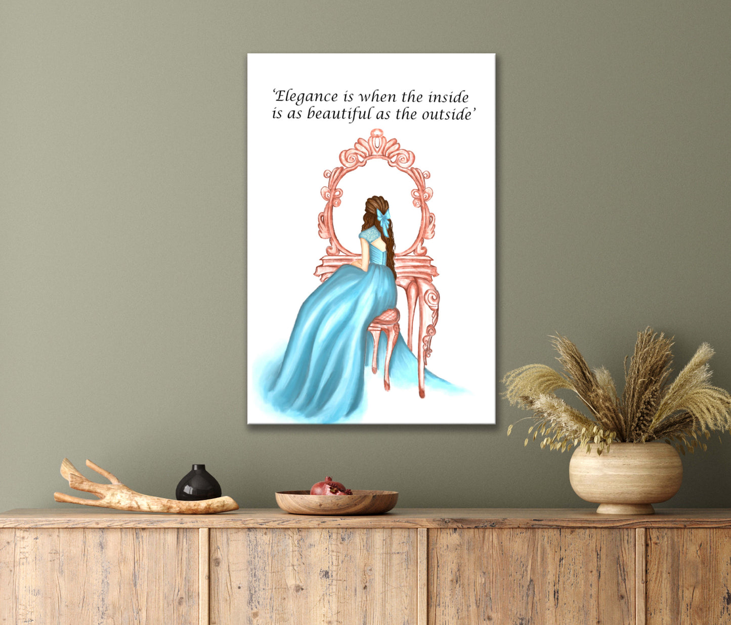Motivational Art On Beauty Within And Out Print 100% Australian Made 40x60cm Stretched Canvas Ready to Hang