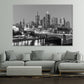 Melbourne City Panorama View Black & White Print 100% Australian Made Stretched Canvas Ready to Hang - AU-123