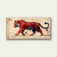 Chinese Tiger Painting Wall Art Canvas Office Home Room Framed 80x45cm