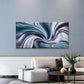 Blue White Abstract Background Wall Art Canvas Office Home Room Framed 120x60cm