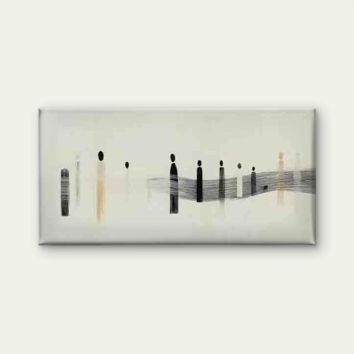 Abstract Figure Illustration Wall Art Canvas Office Home Room Framed 80x45cm