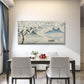 Zen Mountain Lake Landscape Wall Art Canvas Office Home Room Framed 120x60cm