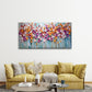 Abstract Landscape with a Blue Wall Art Canvas Office Home Room Framed 120x60cm