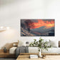 Sunset Over Snowy Mountains Wall Art Canvas Office Home Room Framed 80x45cm