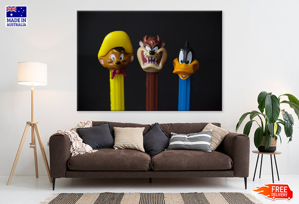 Cartoon Characters Toys Photograph Print 100% Australian Made Stretched Canvas Ready to Hang - NK-124