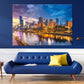 Cityscape of Melbourne Dramatic Sunset View Print 100% Australian Made Stretched Canvas Ready to Hang - AU-124