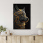 Wolf In Shades Of Gold Print 100% Australian Made 40x60cm Stretched Canvas Ready to Hang