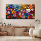 Colorful Flowers Textured Art wall canvas office home room framed 120x60cm