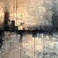 Dark Grey Minimalist Textured Abstract Wall Art Canvas Office Home Framed 80x45cm