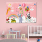 Kids Room Animals Decoration Print 100% Australian Made Stretched Canvas Ready to Hang - NK-125