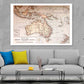 1878 Geography Old Map Australia Print 100% Australian Made Stretched Canvas Ready to Hang - MP-125