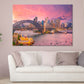 Downtown Sydney skyline Sunset Print 100% Australian Made Stretched Canvas Ready to Hang - AU-125