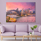 Downtown Sydney skyline Sunset Print 100% Australian Made Stretched Canvas Ready to Hang - AU-125