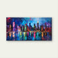 Abstract Depiction of A City Wall Art Canvas Office Home Room Framed 120x60cm