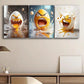 3pcs featuring whimsical egg designs Metal Print Ready to Hang Art