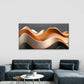 Abstract Wave Forms in Warm Wall Art Canvas Office Home Room Framed 80x45cm