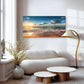 Beach Sunset Ocean Coastal White Clouds Wall Art canvas office home room framed 120x60cm