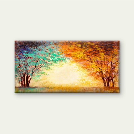 Modern Abstract Turquoise Gold Wall Art Canvas Office Home Framed 80x45cm