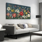 Botanical Colorful Flowers Bouquet Wall Art canvas office home room framed 120x60cm