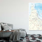 The Cap York Peninsula Road Map Print 100% Australian Made Stretched Canvas Ready to Hang  - MP-126