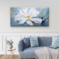 White Magnolia Bloom Flower Wall Art Canvas Office Home Room Framed 120x60cm