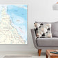 The Cap York Peninsula Road Map Print 100% Australian Made Stretched Canvas Ready to Hang  - MP-126