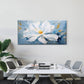White Magnolia Bloom Flower Wall Art Canvas Office Home Room Framed 120x60cm