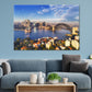 Major Sydney city landmarks Sky View Print 100% Australian Made Stretched Canvas Ready to Hang - AU-126