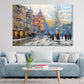 Old City Street Watercolor Art Print 100% Australian Made Stretched Canvas Ready to Hang - CT-127