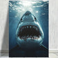 White Shark Ocean & Sunlight Print 100% Australian Made 40x60cm Stretched Canvas Ready to Hang