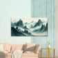 Ethereal Misty Mountain Ink Wall Art Canvas Office Home Room Framed 120x60cm