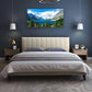 Saint Mary Lake Blue Sky Mountain Forest Nature Scene Wall Art canvas office home room framed 120x60cm