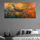 Elegant Peacock Wall Art wall canvas office home room framed 120x60cm