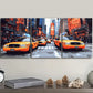 3pcs Cabs in the City Scene Metal Print Ready to Hang Art