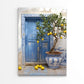 Vintage Potted Lemon Tree with Blue Door Print 100% Australian Made 40x60cm Stretched Canvas Ready to Hang