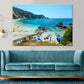 Petani Beach Summer View in Greece Print 100% Australian Made Stretched Canvas Ready to Hang - BC-127