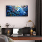 Mystic Blue Unicorn Fantasy Woodland Wall Art Canvas Office Home Framed 120x60cm
