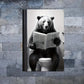 Rustic Bear Reading Newspaper Print 100% Australian Made 40x60cm Stretched Canvas Ready to Hang