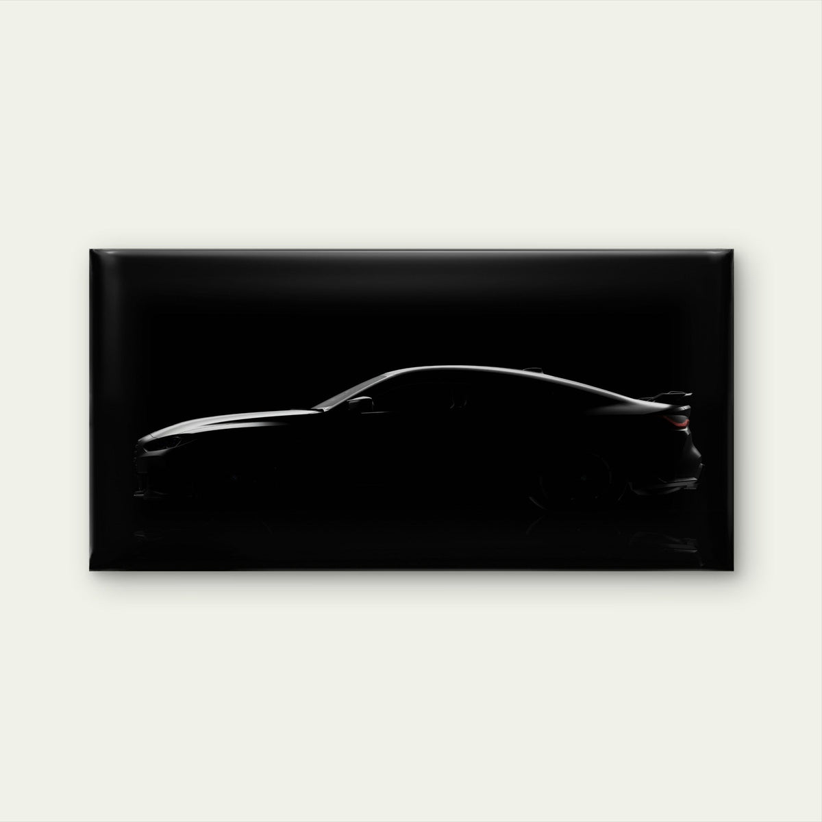 Silhouette Of A BMW Series Gran Coupé Wall Art Canvas Office Home Room Framed 80x45cm