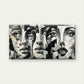 Black White Abstract Face Wall Art Canvas Office Home Room Framed 120x60cm