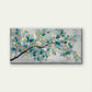 Blue & Golden Leaf White Branch Wall Art Canvas Office Home Room Framed 120x60cm