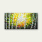 Birch Forest & Colorful Flowers Wall Art Canvas Office Home Room Framed 80x45cm
