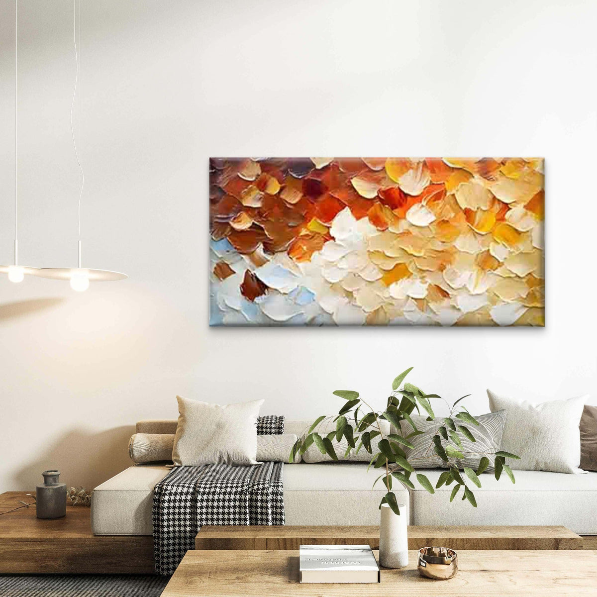 Abstract Brushstroke Pattern Wall Art Canvas Office Home Room Framed 80x45cm